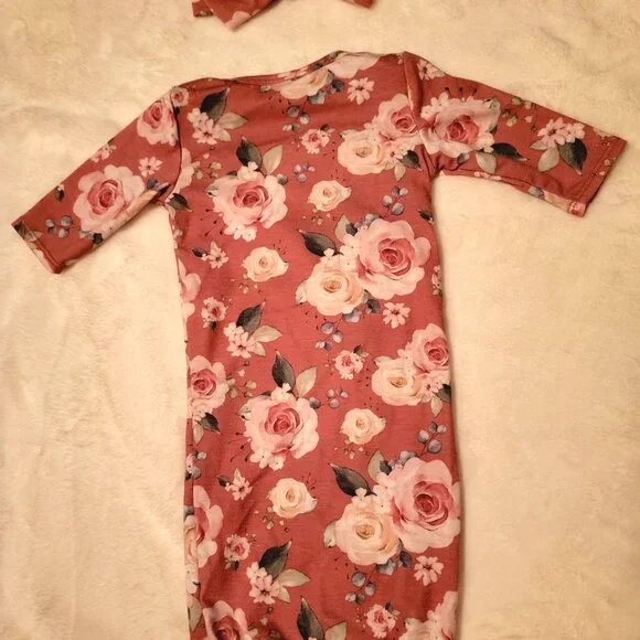 Toby Sleeping Gown with Matching Headband - Picture 5 of 5